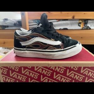 Vans Kids Black Flame Sneakers